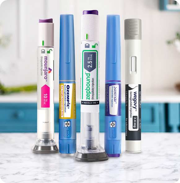 Zepbound, Ozempic, Mounjaro, Saxenda, and Wegovy weight loss pens