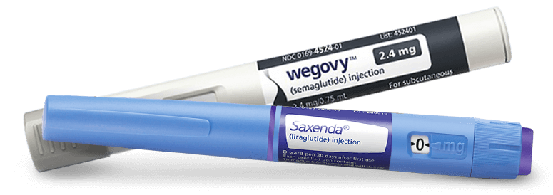 Saxenda and Wegovy weight loss pens