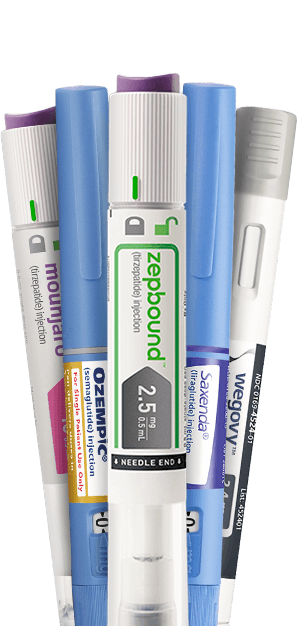 Zepbound, Ozempic, Mounjaro, Saxenda, and Wegovy weight loss pens